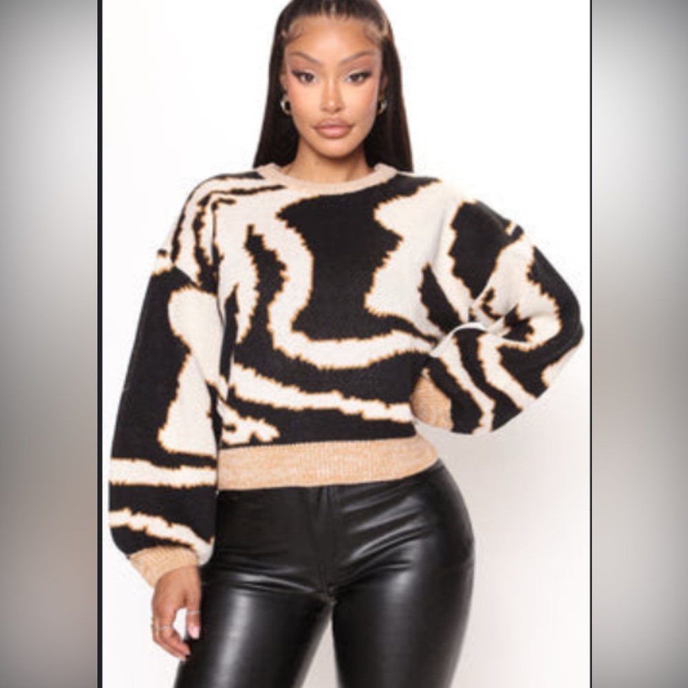 FASION NOVA Animal Print Sweater